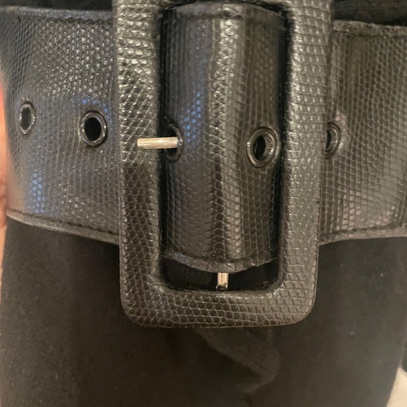 ALICE & OLIVIA BLACK CASHMERE BELTED SWEATER/JACKET/WRAP - Picture 5 of 10